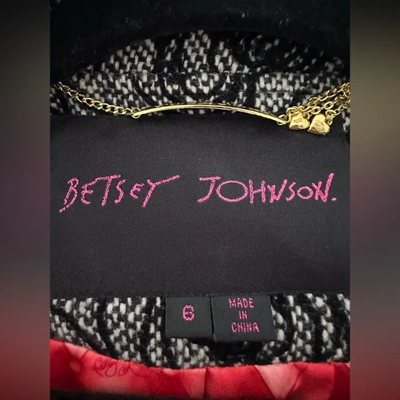 Betsey Johnson Vintage Coat Size 6 - Picture 3 of 4